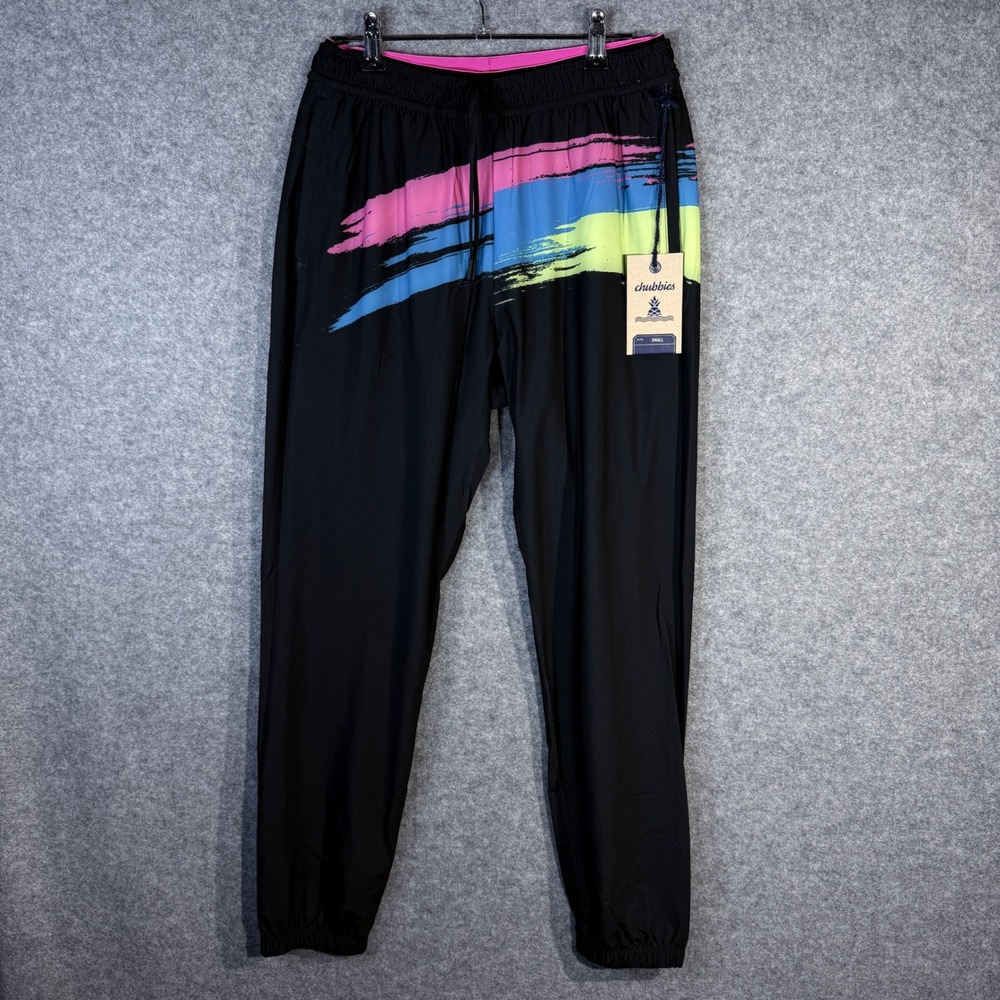 Chubbies The Living Colors Ultimate Sport Jogger Pants Black Multicolored Small